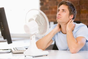 overheated-office-worker